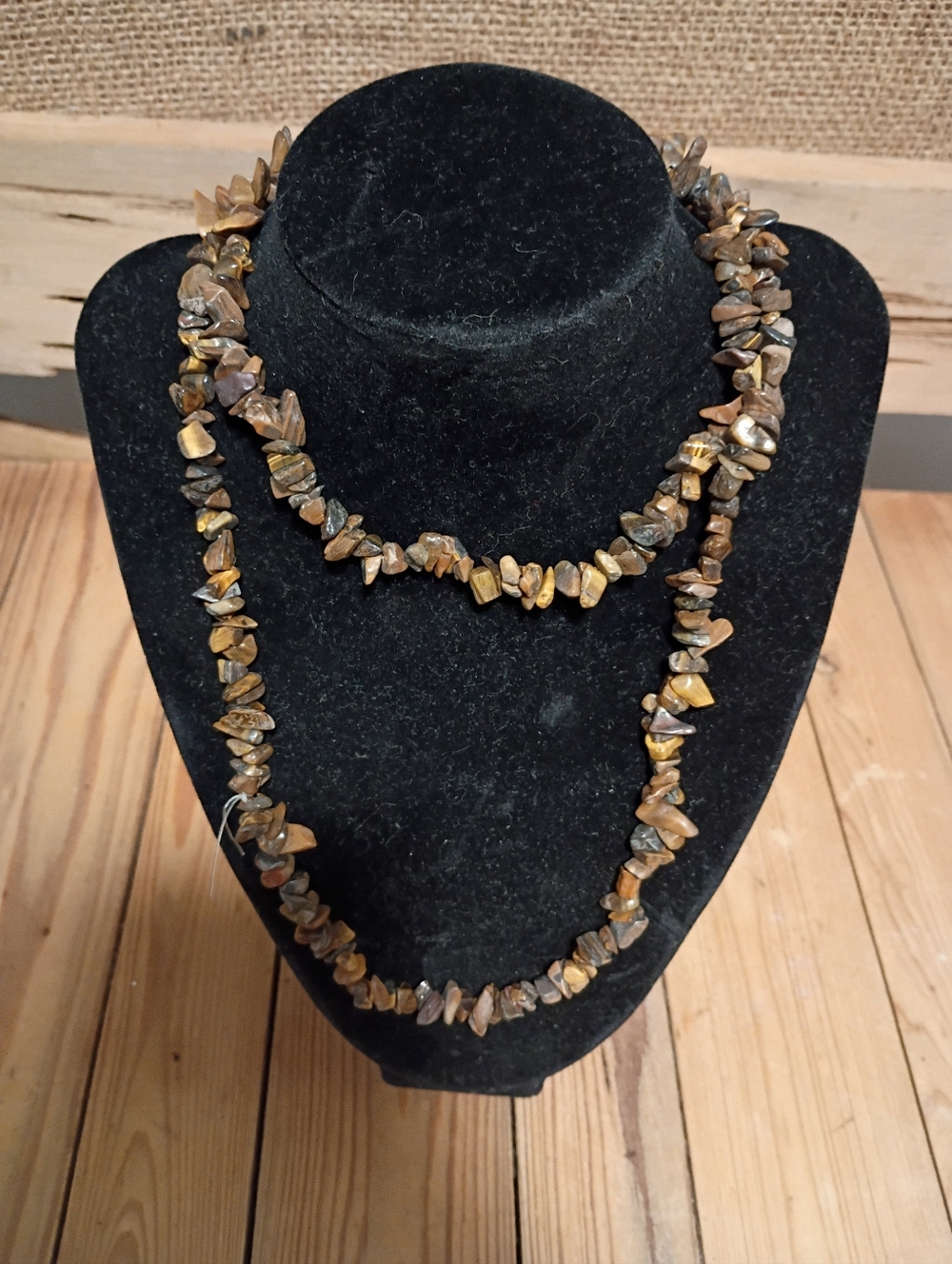 Natural Brown Tiger's Eye 32" Beaded Strand
